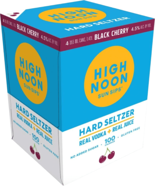 High Noon Black Cherry Vodka & Soda – 12OZ 4 Pack