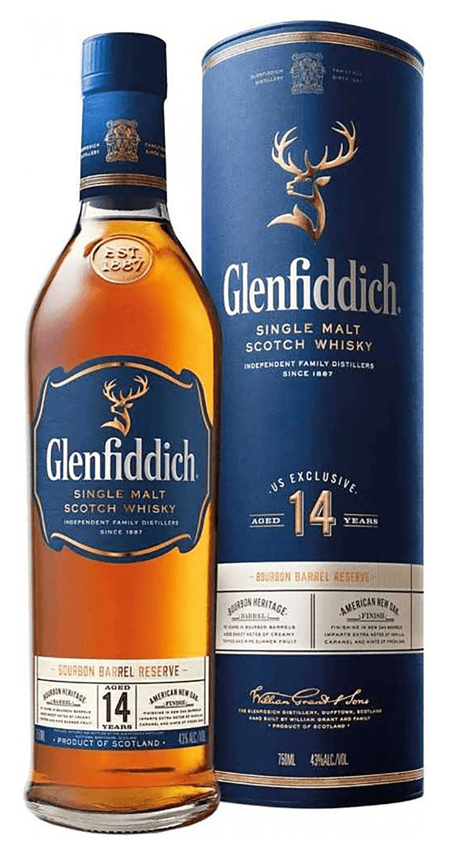 Glenfiddich 14yr LED lit bottle