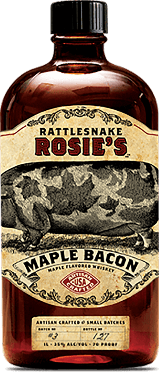 Rattlesnake Rosie’s Maple Bacon Whiskey – 1 L