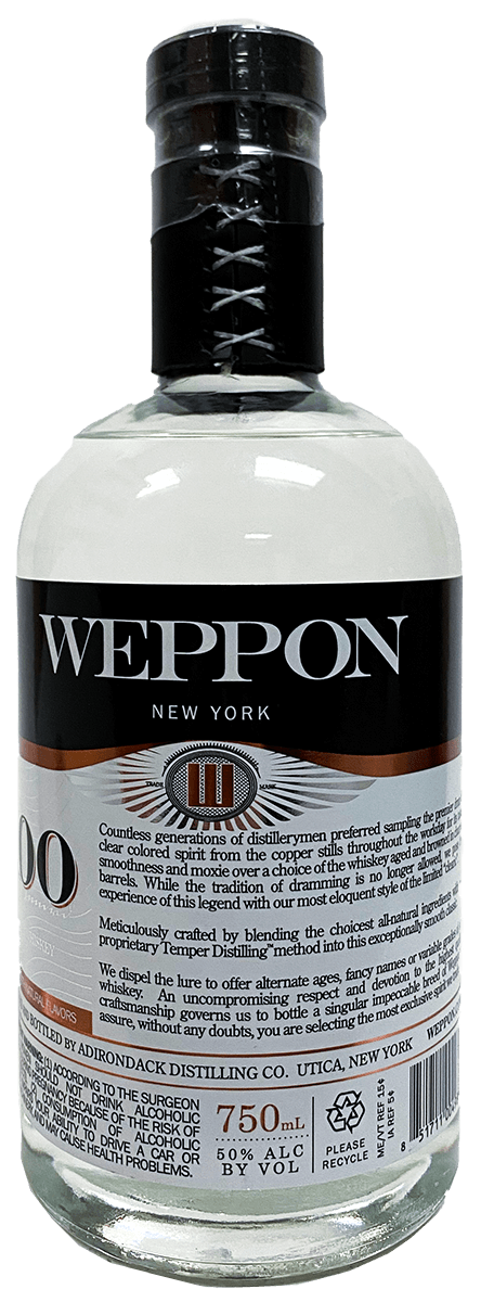 Weppon 100 Proof Whiskey by Adirondack Distilling Co. – 750ML