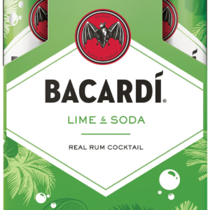 Bacardí Cocktail Lime & Soda – 4 Pack Cans