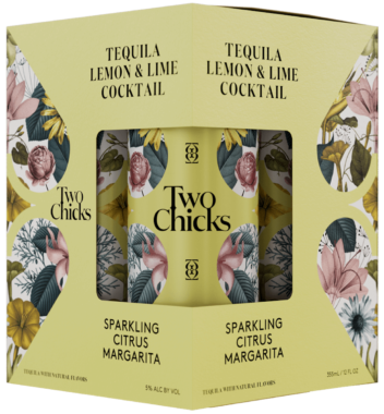 Two Chicks Tequila Lemon Lime Margarita – 4 Pack 355ML
