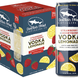 Dogfish Head Strawberry Honeyberry Vodka Lemonade – 355ML 4 Pack
