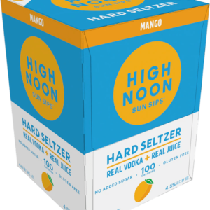 High Noon Mango Vodka & Soda – 12OZ 4 Pack