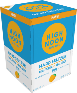 High Noon Mango Vodka & Soda – 12OZ 4 Pack