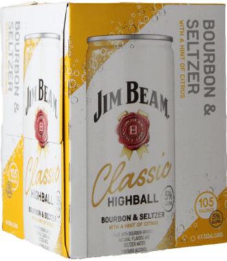 Jim Beam and Citrus Highball – 4 Pack – 355ML