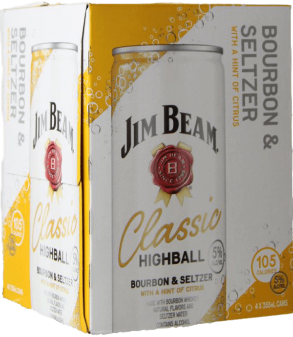 Jim Beam and Citrus Highball – 4 Pack – 355ML