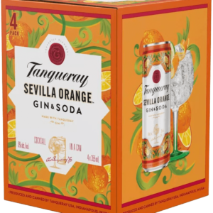 Tanqueray Sevilla Orange Gin & Soda – 355ML 4 Pack