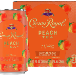 Crown Royal Cocktail Peach Tea – 4 Pack 355ML