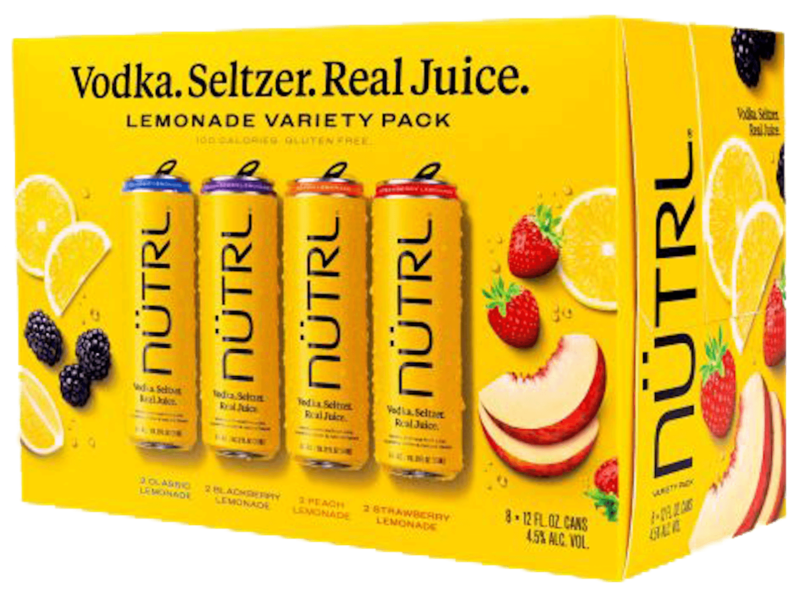 NÜTRL Vodka Seltzer Lemonade Assorted 8 Pack 12Oz. Bremers Wine and