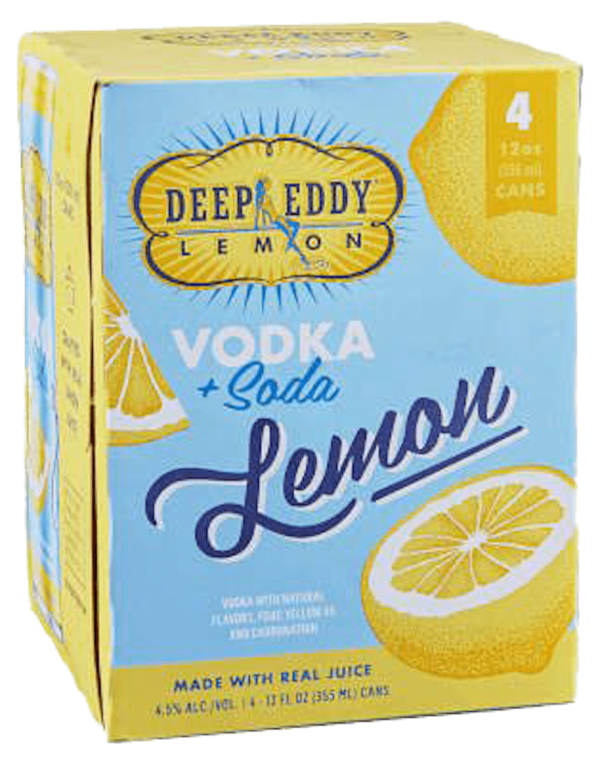Deep Eddy Lemon Vodka Soda – 355ML 4 Pack