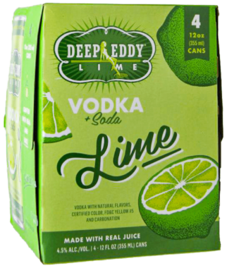 Deep Eddy Lime Vodka Soda – 355ML 4 Pack