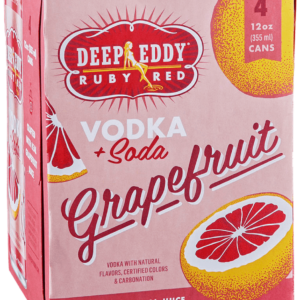 Deep Eddy Ruby Red Vodka Soda – 355ML 4 Pack