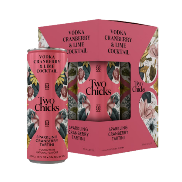 Two Chicks Vodka Cranberry Tartini 4 Pack – 355ML