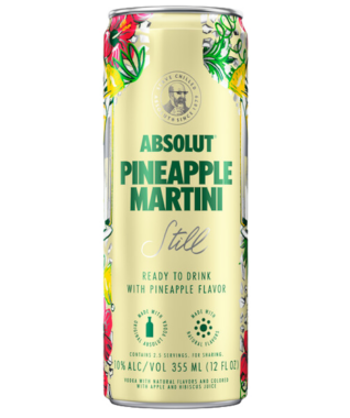 Absolut Pineapple Martini Cocktail 4 Pack – 355ML