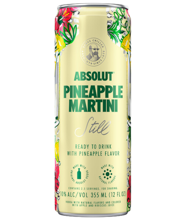 Absolut Pineapple Martini Cocktail 4 Pack – 355ML