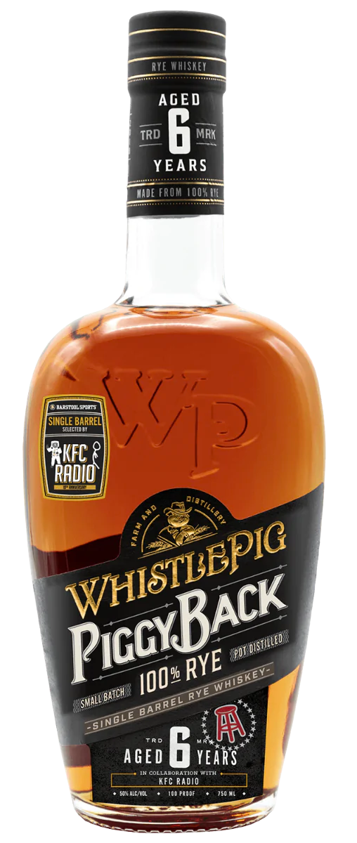 Whistlepig PiggyBack Single Barrel Rye: KFC Radio – 750ML