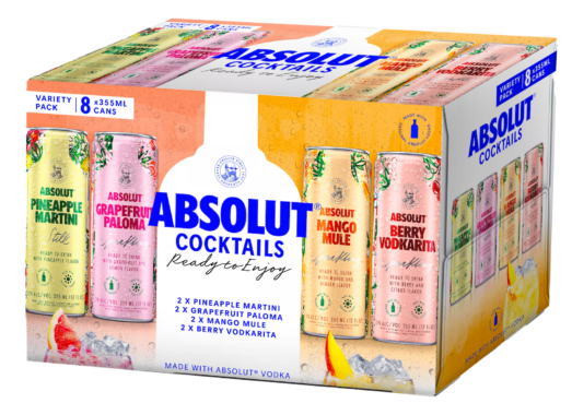 Absolut Cocktail Variety 8-Pack – 355ML