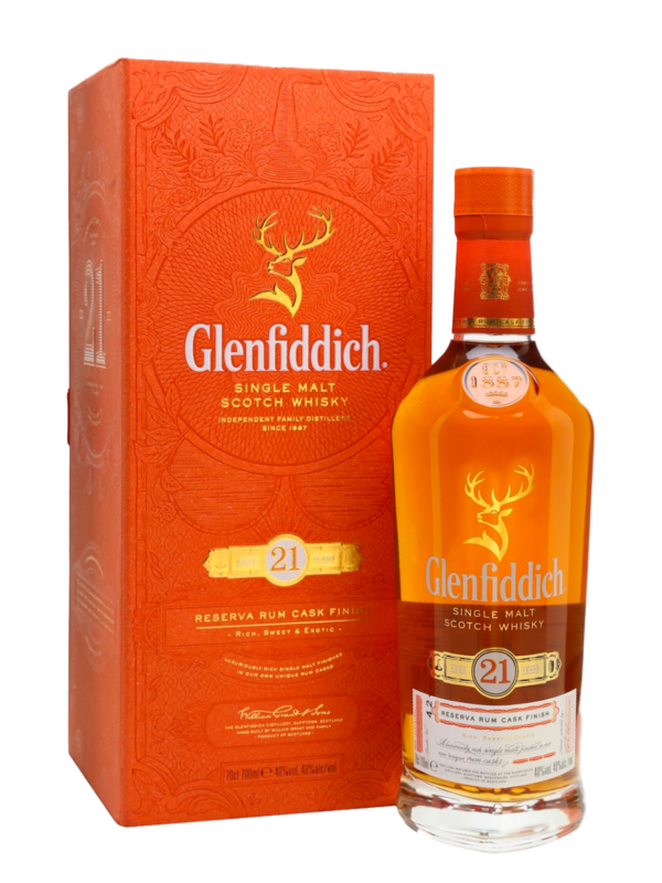 Glenfiddich 21 Year Old Gran Reserva Rum Cask Finish Single Malt Scotch Whisky – 750ML