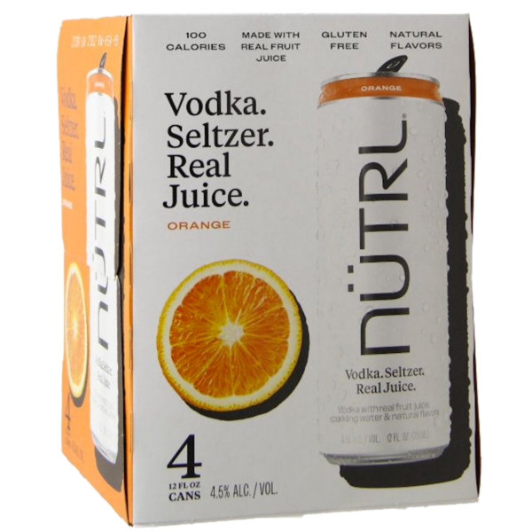 Nütrl Orange Vodka Seltzer 4-Pack – 355ML
