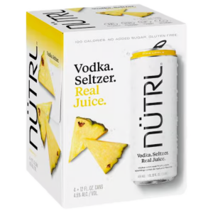 Nütrl Pineapple Vodka Seltzer 4-Pack – 355ML