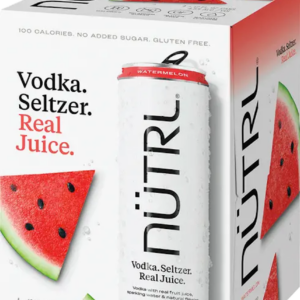 Nütrl Watermelon Vodka Seltzer 4-Pack – 355ML