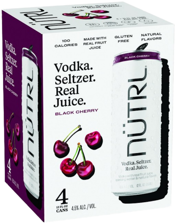 Nütrl Black Cherry Vodka Seltzer 4-Pack – 355ML