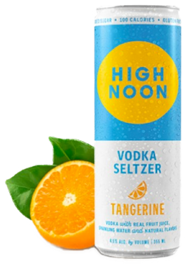 High Noon Tangerine Vodka & Soda – 12 Oz. 4 pack