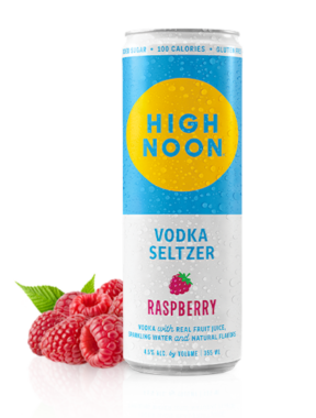 High Noon Raspberry Vodka & Soda – 12 Oz. 4 Pack