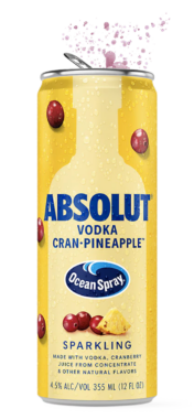 Absolut + Ocean Spray Cran-Pineapple Cocktail 4-Pack – 355ML