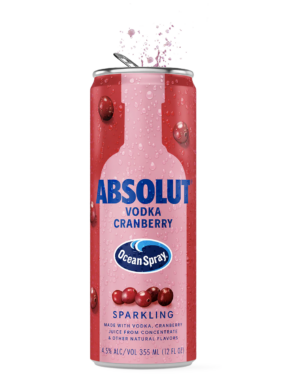 Absolut + Ocean Spray Cranberry Cocktail 4-Pack – 355ML