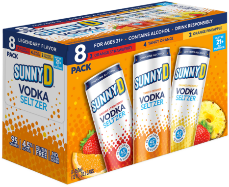 SunnyD Vodka Seltzer Variety 8-Pack – 355ML