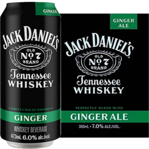 Jack Daniel’s and Ginger Ale 4-Pack – 355ML
